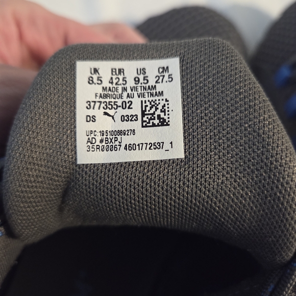 Puma Men's Gray and Blue Athletic Shoes - Picture 7 of 7